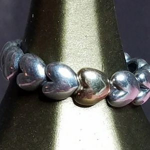 Authentic Pandora sterling silver/gold ring